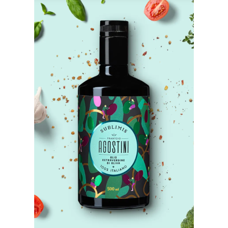 Olivenöl & Balsamico-Sublimis 500 ml - Premium Olivenöl Extra Vergine von Agostini-